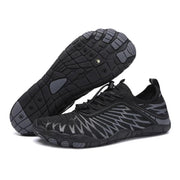 Men's Black Barefoot Shoes with Elastic Rubber Sole for Natural Walking Experience
