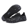 Men's Black Barefoot Shoes with Elastic Rubber Sole for Natural Walking Experience