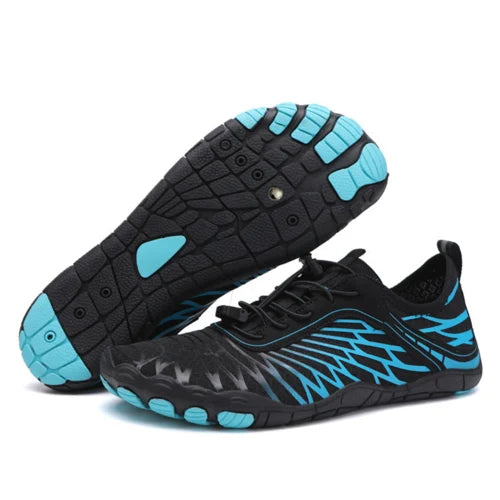 Men's Black Barefoot Shoes with Elastic Rubber Sole for Natural Walking Experience