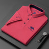 Men's Classic Fit Polo Shirt in Blue – Comfortable Cotton Casual Wear Size L