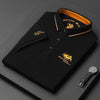 Men's Classic Fit Polo Shirt in Blue – Comfortable Cotton Casual Wear Size L