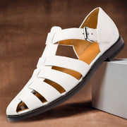 Men's Leather Sandals Brown Size 10 Premium 0