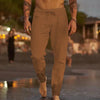 Men's Lightweight Linen Pants - Breathable Casual Trousers with Elastic Waistband and Side Pockets for Comfortable Summer Wear-Cramta