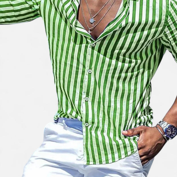 Men's Lightweight Linen Shirt – Breathable Cotton-Linen Blend for Summer, Relaxed Fit, Versatile Style