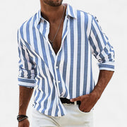 Men's Lightweight Linen Shirt – Breathable Cotton-Linen Blend for Summer, Relaxed Fit, Versatile Style