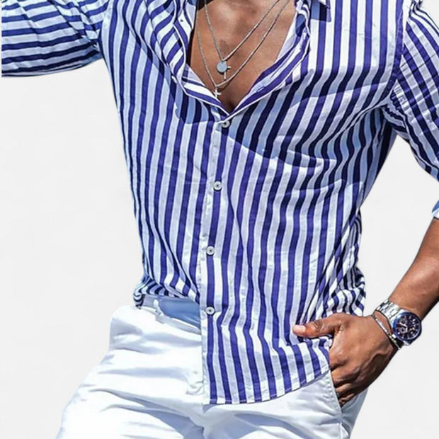 Men's Lightweight Linen Shirt – Breathable Cotton-Linen Blend for Summer, Relaxed Fit, Versatile Style