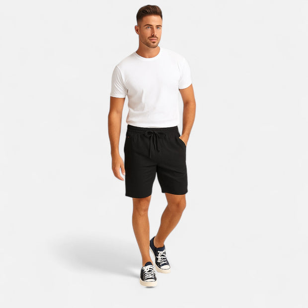 Men's Linen Shorts – Breathable Tailored Fit, Mid-Thigh Length for Summer Style and Comfort