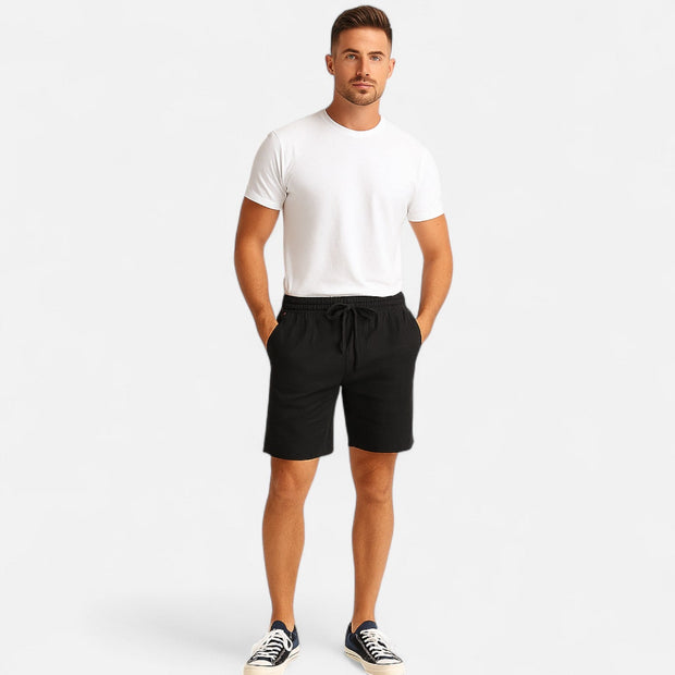 Men's Linen Shorts – Breathable Tailored Fit, Mid-Thigh Length for Summer Style and Comfort