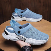 Men's Orthopedic Leather Sandals with Arch Support – Comfortable Open-Toe Design, Size 10