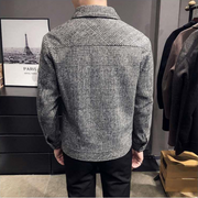 Men's Plaid Wool Jacket with Utility Pockets – Tailored Fit for Versatile Styling and Comfort