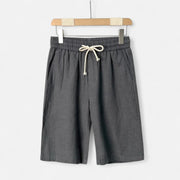 Men's Relaxed Fit Linen Shorts – Lightweight Breathable Summer Comfort, Adjustable Waistband, Mid-Thigh Length, Available in Stone, Navy, Sage