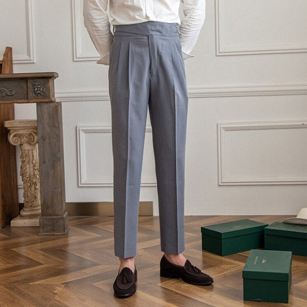 Men's Trousers Black Size M Wool Blend Tailored Fit 7