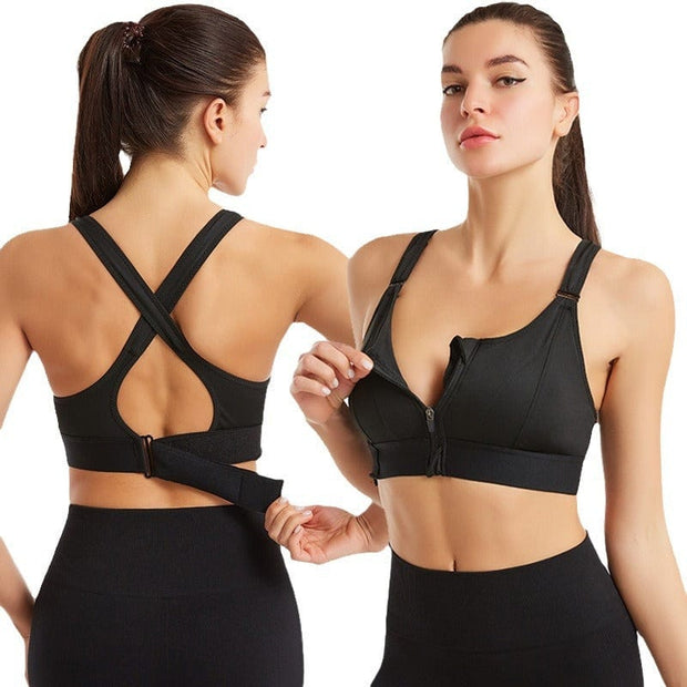 Audrey | Sports Bra with Zipper Closure for Unmatched Comfort and Support-Cramta
