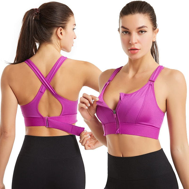 Audrey | Sports Bra with Zipper Closure for Unmatched Comfort and Support-Cramta