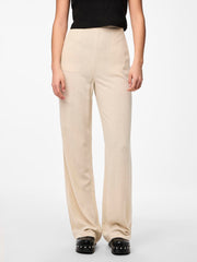 Oatmeal Linen Trousers for Women – Comfortable Casual Pants, Breathable Fabric, Versatile Style