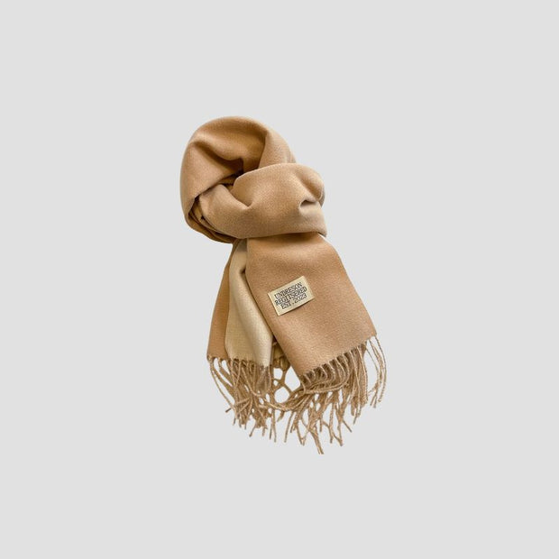 Ursula Ultra Soft Faux Cashmere Scarf with Reversible Design and Elegant Fringes-Cramta