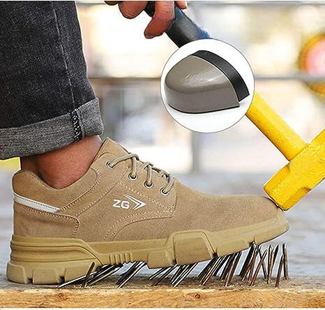 Orthopedic Safety Shoes with Steel Toe and Slip-Resistant Sole – Ergonomic Durable Work Boots for Comfort and Protection-Cramta