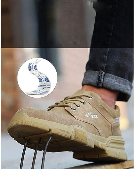 Orthopedic Safety Shoes with Steel Toe and Slip-Resistant Sole – Ergonomic Durable Work Boots for Comfort and Protection-Cramta