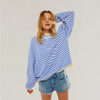 Oversized Striped Sweater for Women - Comfortable Layering in Soft, Breathable Fabric 0