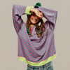 Oversized Striped Sweater for Women - Comfortable Layering in Soft, Breathable Fabric 2