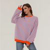 Oversized Striped Sweater for Women - Comfortable Layering in Soft, Breathable Fabric 8