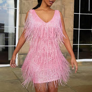 Women's Wrap Dress – Elegant Sophistication with V-Neck for Your Unforgettable Evenings-Cramta