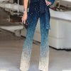 Retro One-Arm Disco Outfit for Women, Ombre Pants, Stylish 70s Inspired Design for Parties and Events-Cramta