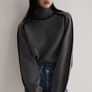 Valmira Turtleneck Sweater – Cozy Ribbed Knit for Effortless Everyday Elegance-Cramta