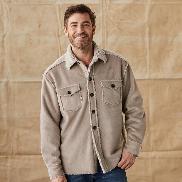 Ridgeline Sherpa Shirt Jacket with Soft Fleece Lining – Heavyweight Outer Shell for Comfort and Warmth