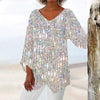 Top Avelina – Elegant with Print and V-Neck for Unmatched Comfort and Style-Cramta