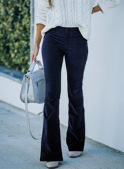 Elegant Silhouette Flare Pants for Women - High Waist Comfort-Cramta