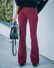 Elegant Silhouette Flare Pants for Women - High Waist Comfort-Cramta