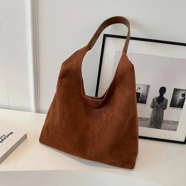Elora Suede Shoulder Bag – Sophistication and Style for Everyday-Cramta