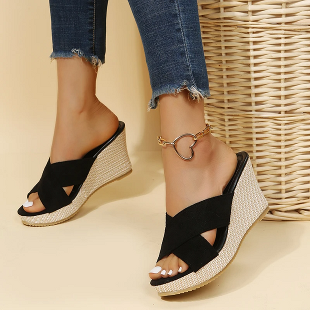 JENNA Orthopedic Sandals – Unmatched Comfort and Optimal Support with Wedge Heel-Cramta
