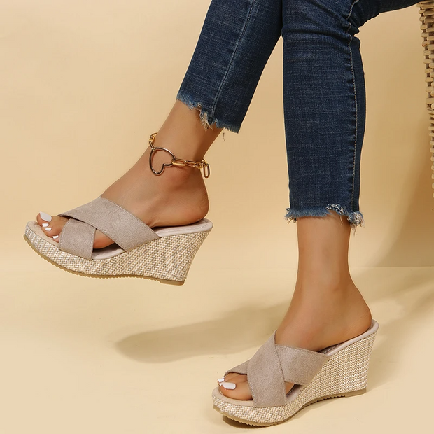 JENNA Orthopedic Sandals – Unmatched Comfort and Optimal Support with Wedge Heel-Cramta