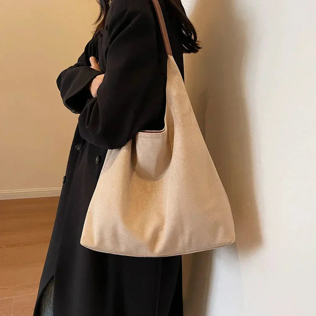 Elora Suede Shoulder Bag – Sophistication and Style for Everyday-Cramta