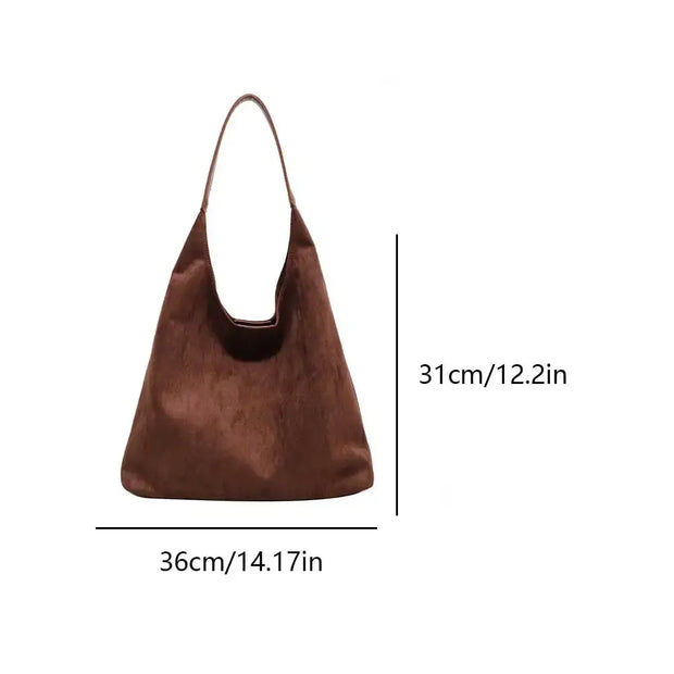 Elora Suede Shoulder Bag – Sophistication and Style for Everyday-Cramta