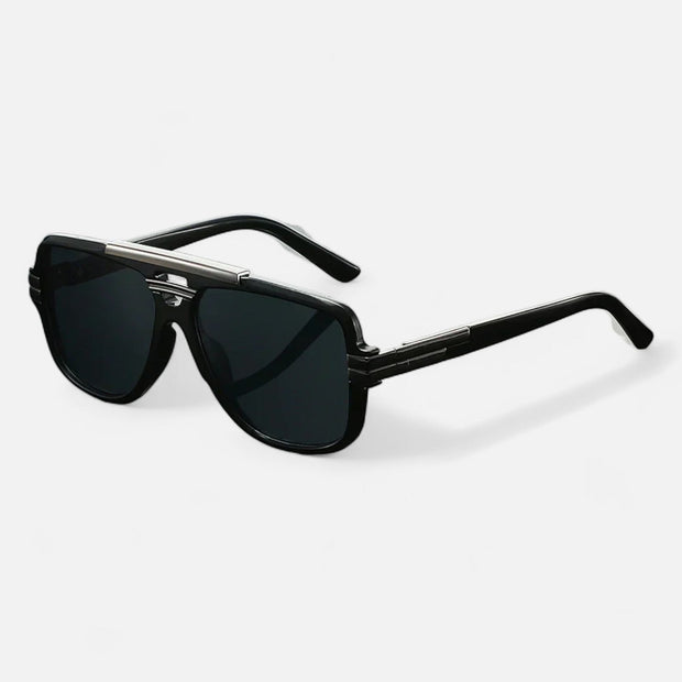Sculptural Mens Sunglasses with UV400 Protection – Lightweight Design for Everyday Elegance in Glossy Noir, Tortoiseshell, Champagne