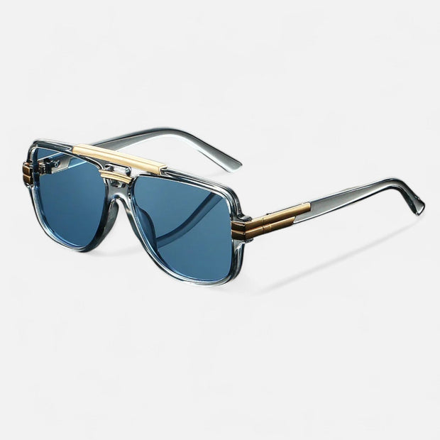Sculptural Mens Sunglasses with UV400 Protection – Lightweight Design for Everyday Elegance in Glossy Noir, Tortoiseshell, Champagne