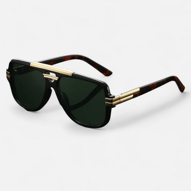 Sculptural Mens Sunglasses with UV400 Protection – Lightweight Design for Everyday Elegance in Glossy Noir, Tortoiseshell, Champagne