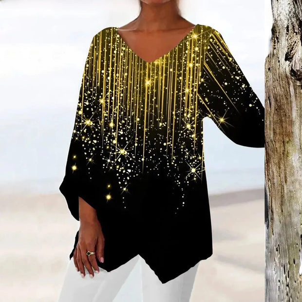 Top Avelina – Elegant with Print and V-Neck for Unmatched Comfort and Style-Cramta