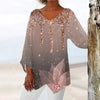 Top Avelina – Elegant with Print and V-Neck for Unmatched Comfort and Style-Cramta