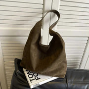 Elora Suede Shoulder Bag – Sophistication and Style for Everyday-Cramta