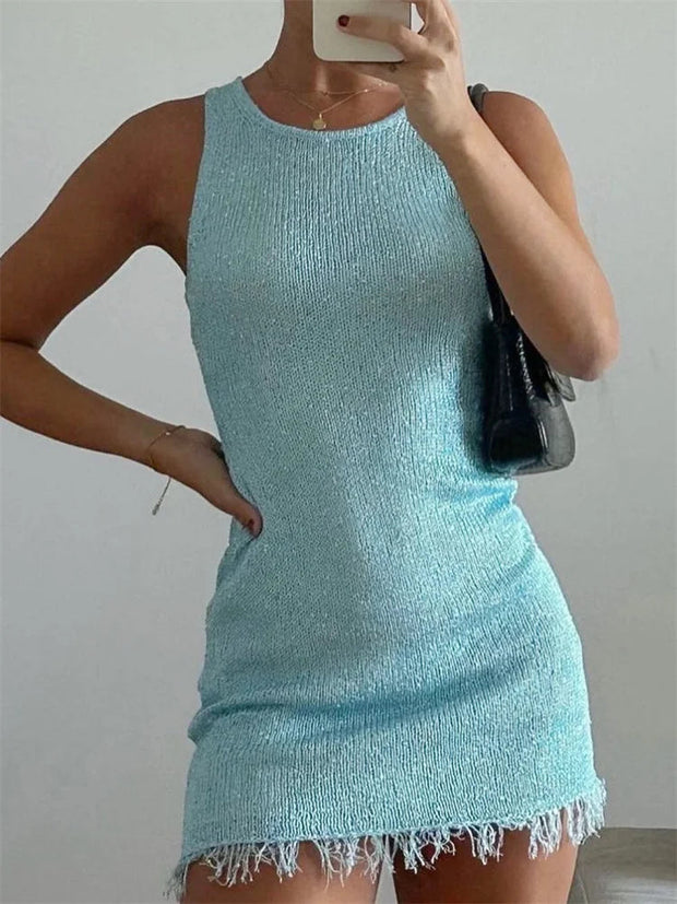 See-Through Polyester Dress with Slight Stretch – Elegant and Comfortable Fit-Cramta