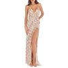 Sequined Irregular Cocktail Dress for Women – Elegant Party Dress with Unique Hemline, Available in S, M, L, XL-Cramta