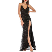 Sequined Irregular Cocktail Dress for Women – Elegant Party Dress with Unique Hemline, Available in S, M, L, XL-Cramta