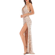 Sequined Irregular Cocktail Dress for Women – Elegant Party Dress with Unique Hemline, Available in S, M, L, XL-Cramta