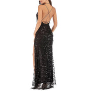 Sequined Irregular Cocktail Dress for Women – Elegant Party Dress with Unique Hemline, Available in S, M, L, XL-Cramta