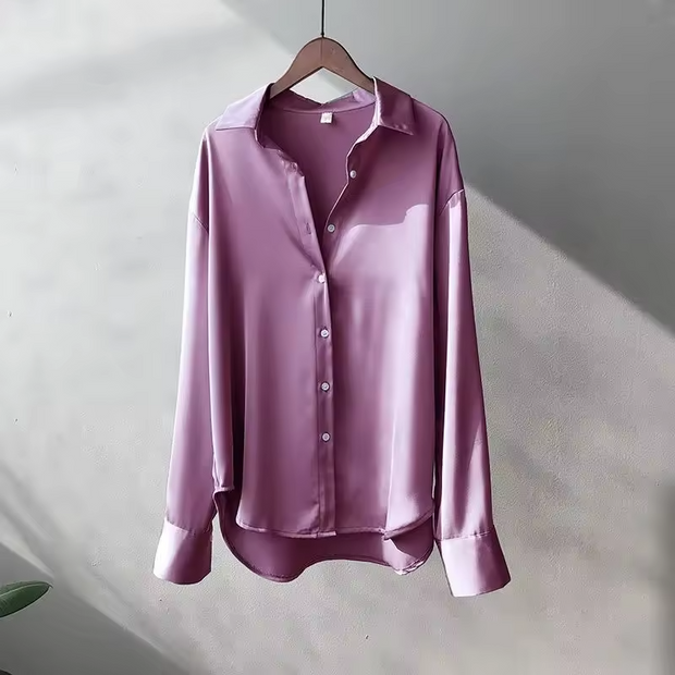 Silk White Blouse for Women - Elegant Long Sleeve Top for Professional and Special Occasions 4
