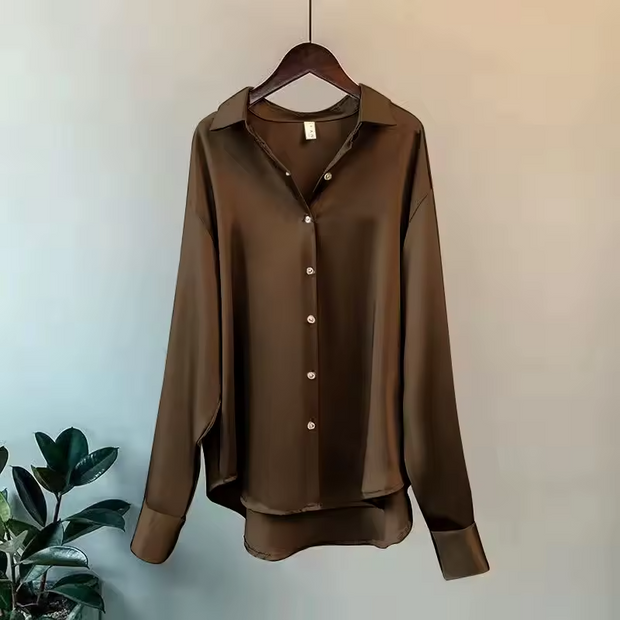 Silk White Blouse for Women - Elegant Long Sleeve Top for Professional and Special Occasions 6